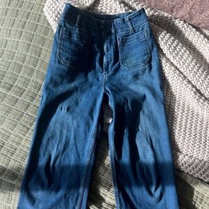 Pilcro Blue Flare & Wide Leg Jeans